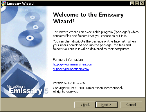 Emissary 5. Screenshots reviewed in File Compression category of Utilities directory